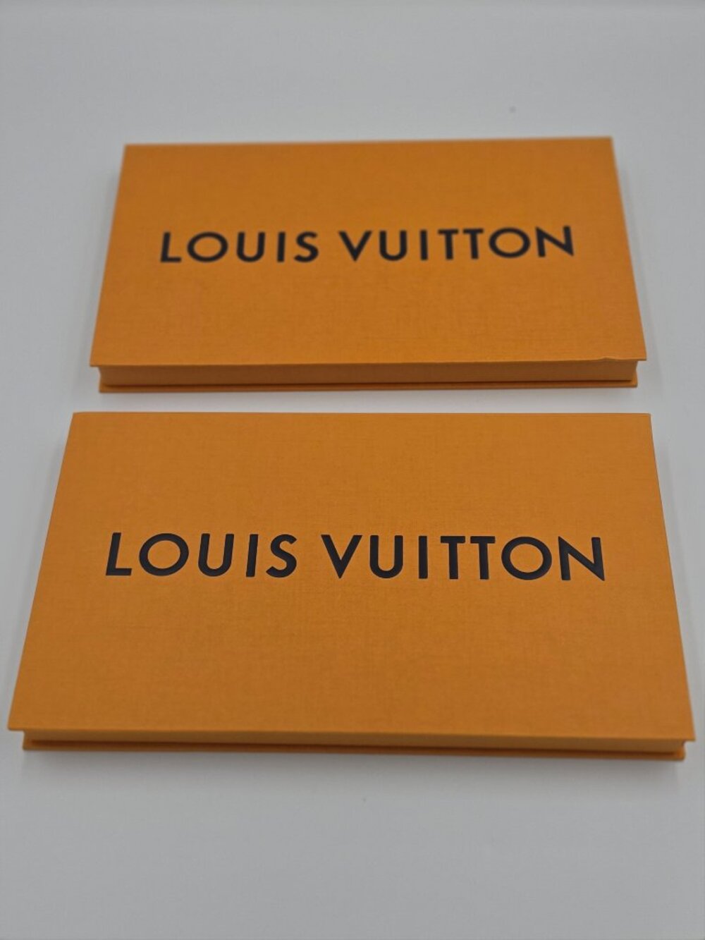 Louis Vuitton Authentic Orange Magnetic Gift Card Boxes Empty Lot of 2